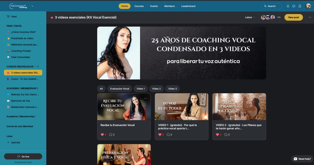 El curso Voz Esencia en la computadora