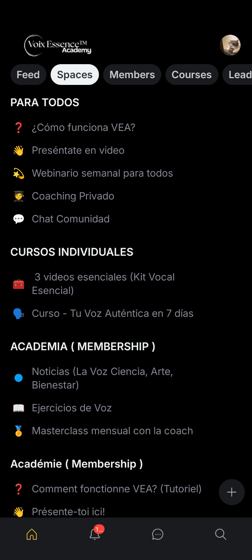 El curso Voz Esencia en el teléfono